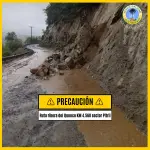 El llamado considera reducir la velocidad y mantenerse atentos a las condiciones de la carretera, especialmente al circular por el sector afectado., Municipalidad de Alto Biobio