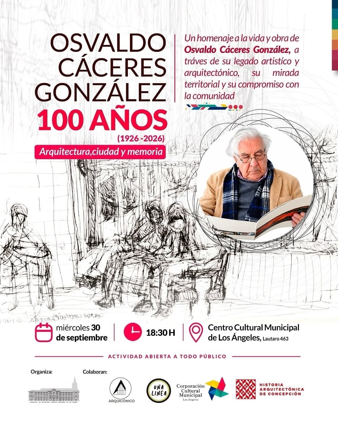 El legado de Osvaldo Cáceres también será conmemorado en Los Ángeles el próximo miércoles 30 de septiembre, a las 18:30 horas. / RRSS
