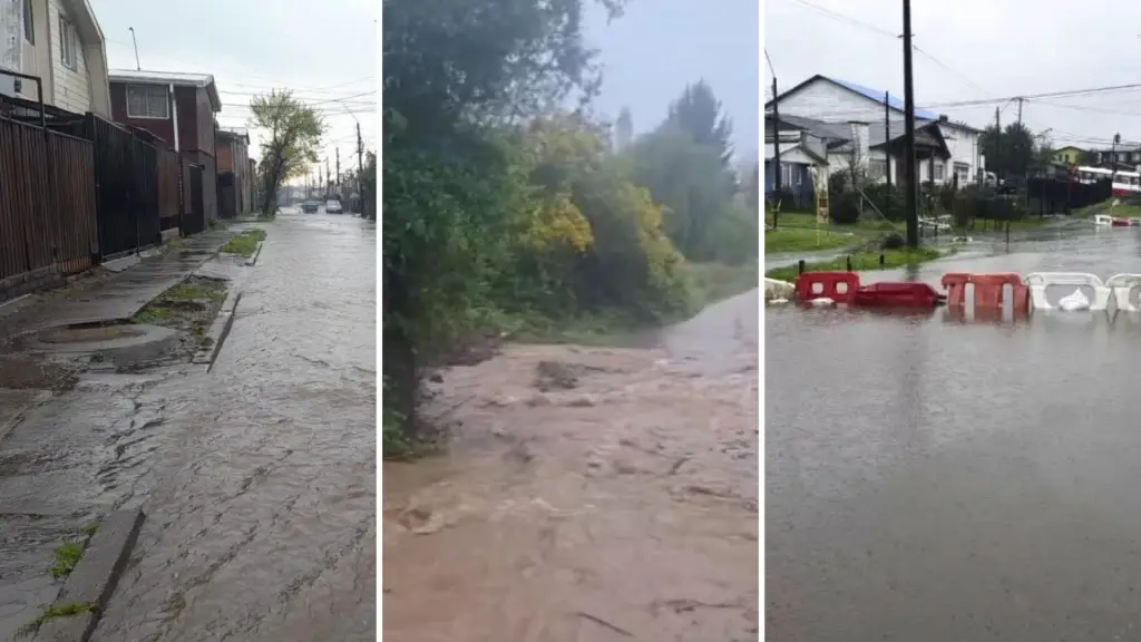 Lluvias y crecidas de ríos marcan segunda jornada del sistema frontal en Biobío, La Tribuna