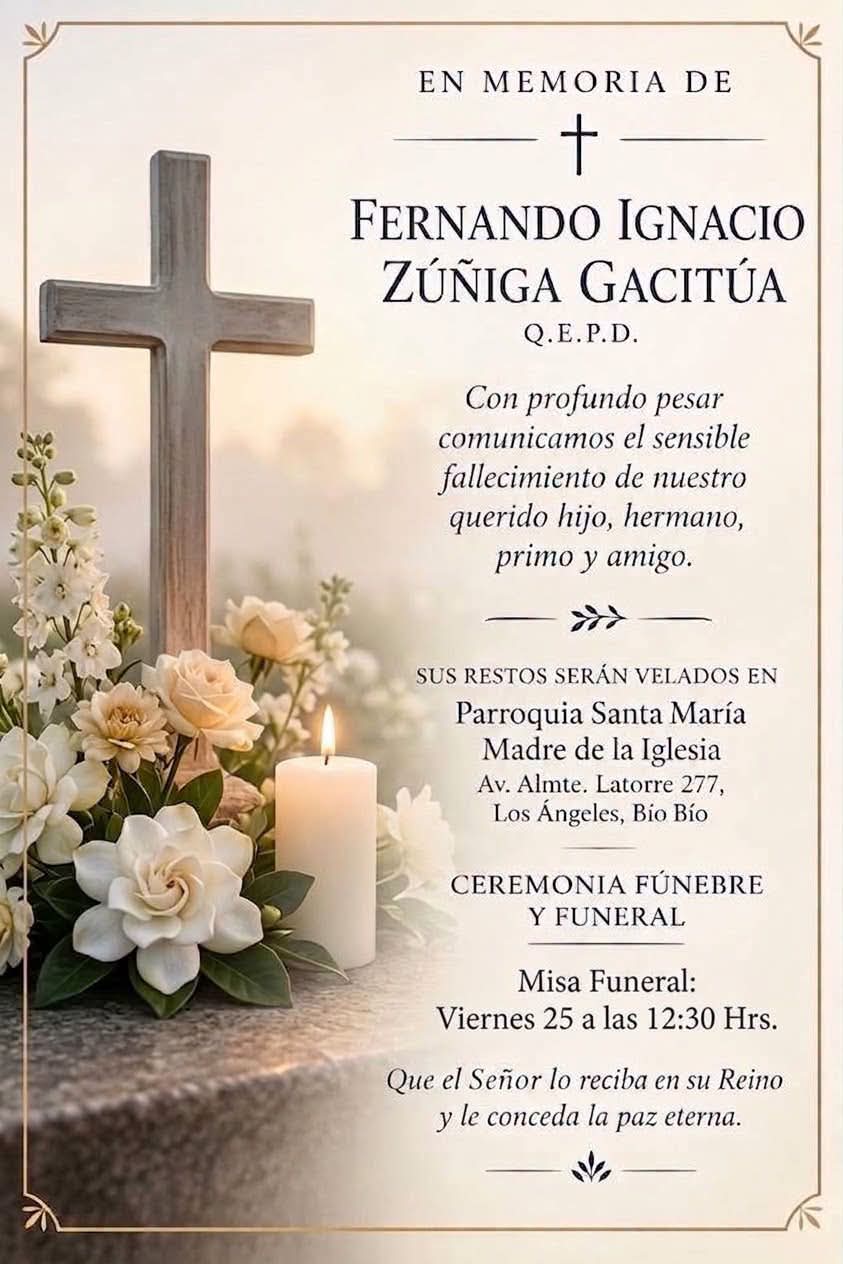Fernando Ignacio Zúñiga Gacitúa / Servicio funerario