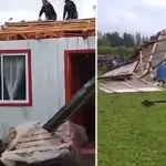 \'Arrancó el galpón de cuajo en segundos\': familia de Mulchén relata paso del presunto tornado que dejó graves daños en su vivienda, Cedida