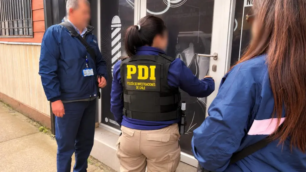 Fiscalización barberías en Temuco, PDI Biobío