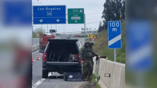 Detectan bolso con 52 emulsiones explosivas a un costado de la ruta Q-180 en Los Ángeles