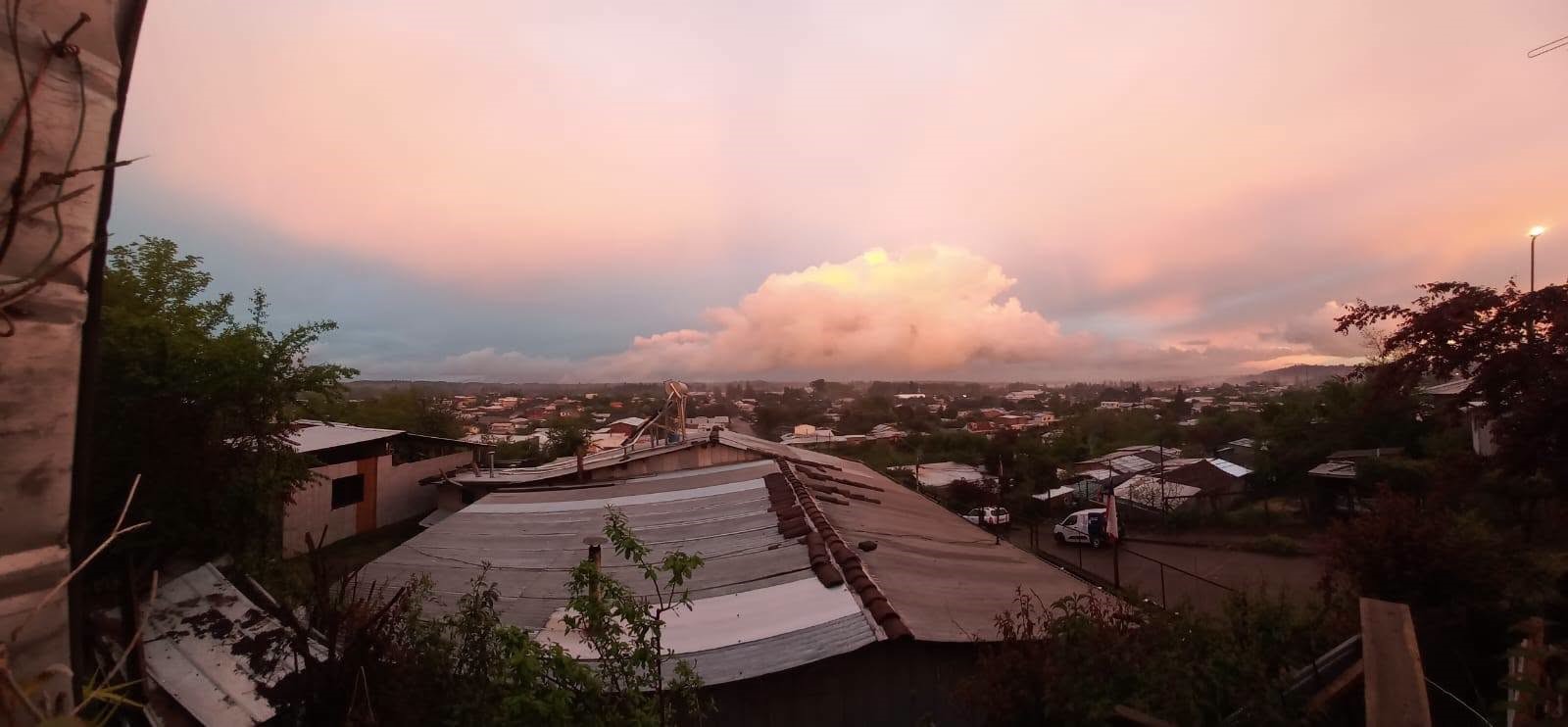 Captura fotográfica del volcán desde Yumbel / Radio Centinela