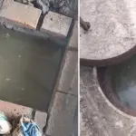 La vecina denunció que las cámaras se llenan y desbordan aguas servidas hacia el patio, además de malos olores que afectan el uso de la cocina., Cedidas