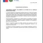 Comunicado Gendarmería , Cedido