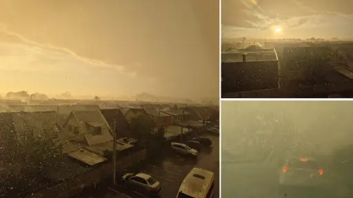 Intensa lluvia y cielo amarillo sorprenden a Los Ángeles: reportan reducción de visibilidad para conductores