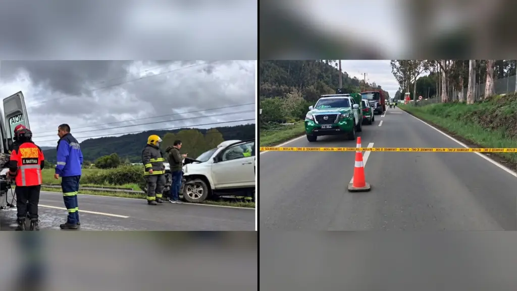 La SIAT de Carabineros quedó a cargo de los peritajes para esclarecer la colisión múltiple que dejó una profesora fallecida y otras tres personas lesionadas en el acceso sur de Cañete., Cañete Conectado