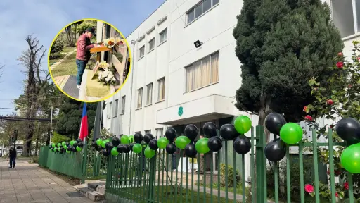 Globos y flores por Jaime Urrea: las muestras de duelo en la prefectura de Carabineros en Los Ángeles