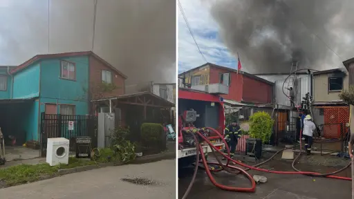 AHORA: Incendio afecta a ocho viviendas en villa de Santa Bárbara
