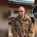 El suboficial mayor Leonardo Cuevas, jefe del Retén Canteras, expresó el pesar de los funcionarios y recordó la huella que dejó Jaime Urrea entre sus compañeros., Radio Odisea de Huépil / Captura