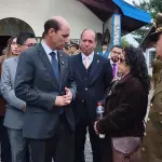 Ministro Arrau visita a la familia del funcionario fallecido durante la noche del domingo, Cedida
