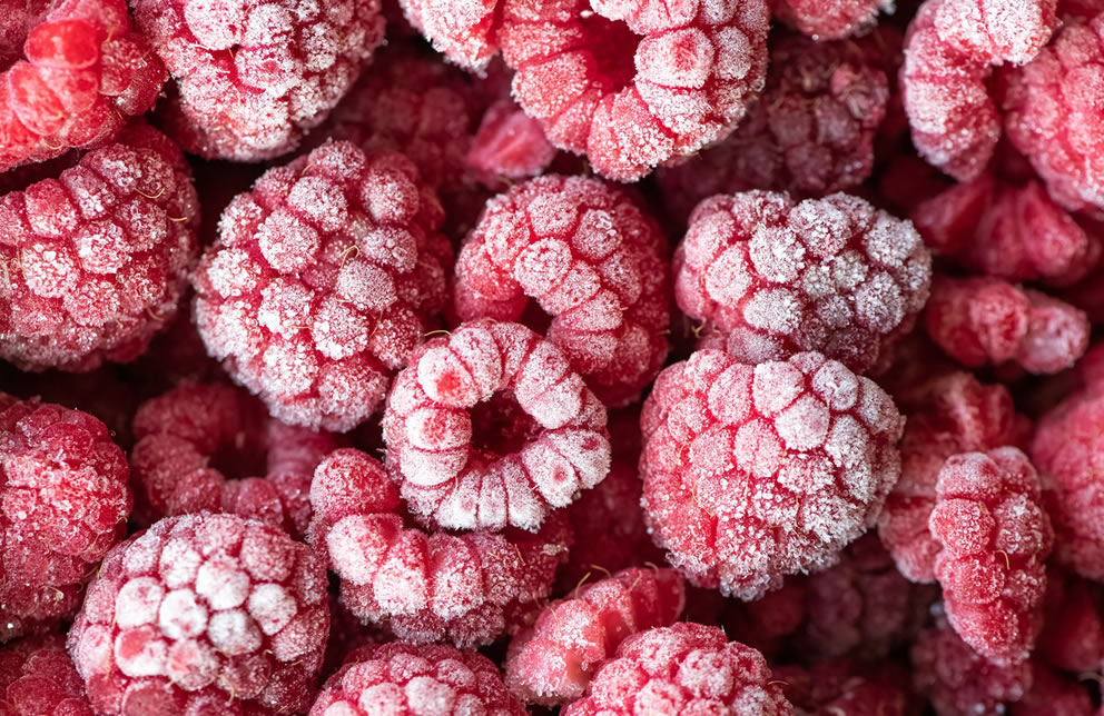 Fotografía de contexto frambuesas congeladas. / VBP Frozen Fruits