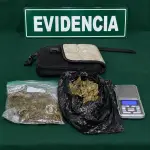 Droga incautada en medio de una fiscalización realizada por Carabineros, Cedida