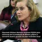 Diputada Weisse destaca recursos FIGEM para comunas de la provincia de Biobío y llama a convertir buena gestión en más inversión local