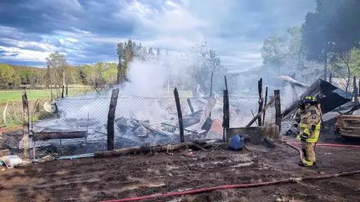 Incendio destruye por completo vivienda en Quilaco