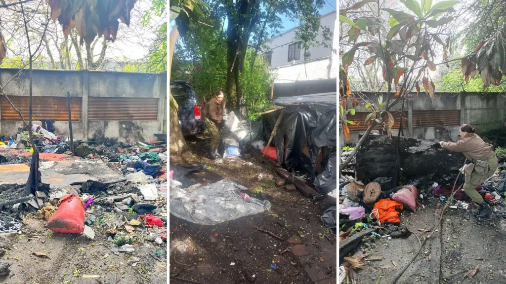 Desarman rucos instalados en sitio abandonado en el centro de Los Ángeles, Carabineros de Chile | Primera Comisaría de Los Ángeles