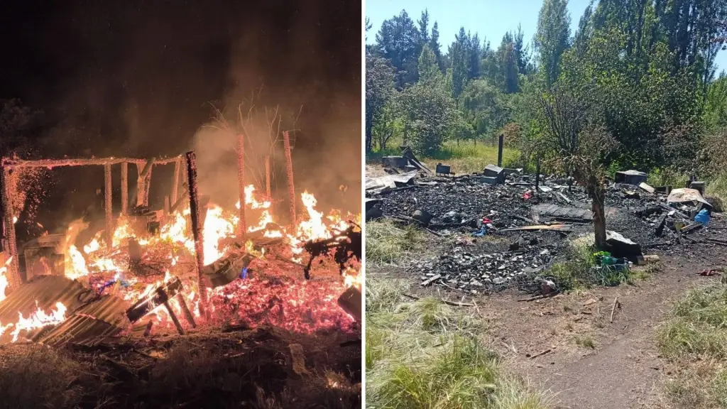 Escuchamos una explosión en el living, estaba en llamas: Pareja relata incendio de su vivienda en los Saltos del Laja, La Tribuna
