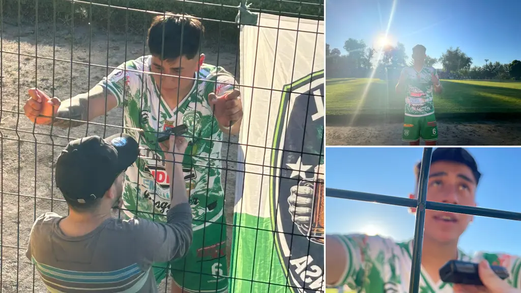 Camilo Morales conversó con Diario La Tribuna tras conseguir el ascenso a Tercera División A con Deportes Laja Histórico en el Estadio Facela., La Tribuna