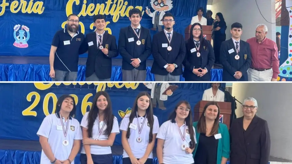 Estudiantes de la Escuela El Saber y del Colegio Teresiano representaron a Nacimiento en el encuentro científico realizado en Antofagasta, donde sus proyectos obtuvieron el segundo y tercer lugar, respectivamente., Municipalidad de Nacimiento