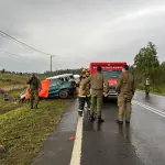 Accidente de tránsito pasado el Puente Calderones, hacia Santa Bárbara, Cedida