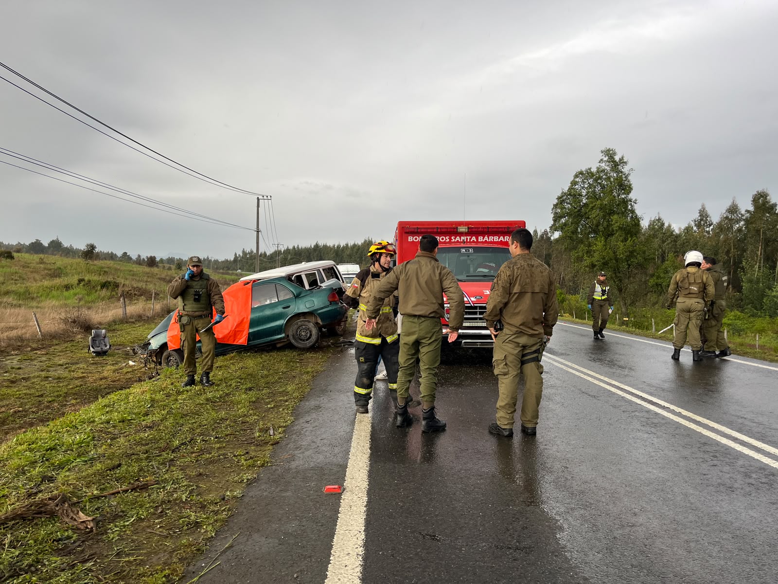Accidente de tránsito pasado el Puente Calderones, hacia Santa Bárbara / Cedida