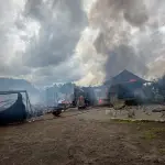 Incendio dejó una vivienda completamente destruida en Los Ángeles, La Tribuna
