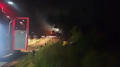 Incendio afecta a una vivienda en el sector Quillayal de Laja